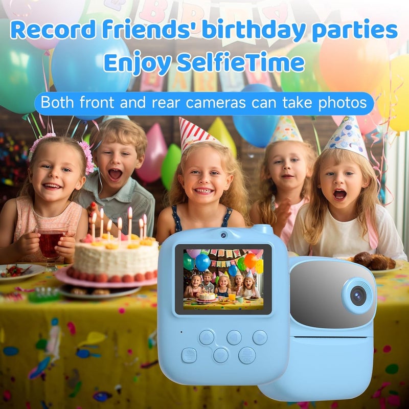 DIGITHINK Kids Instant Print Camera 2025, 32GB Memory, Dual Lens with 2.4-Inch Screen and 1080p HD, Nice Gift for Boys and Girls Ages 4-13, Ideal for Toddlers and Teenagers - Image 4